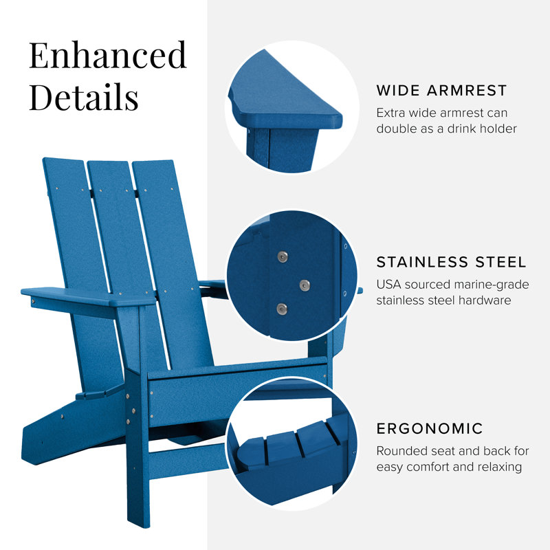 AllModern Ratcliff Plastic/Resin Adirondack Chair & Reviews Wayfair